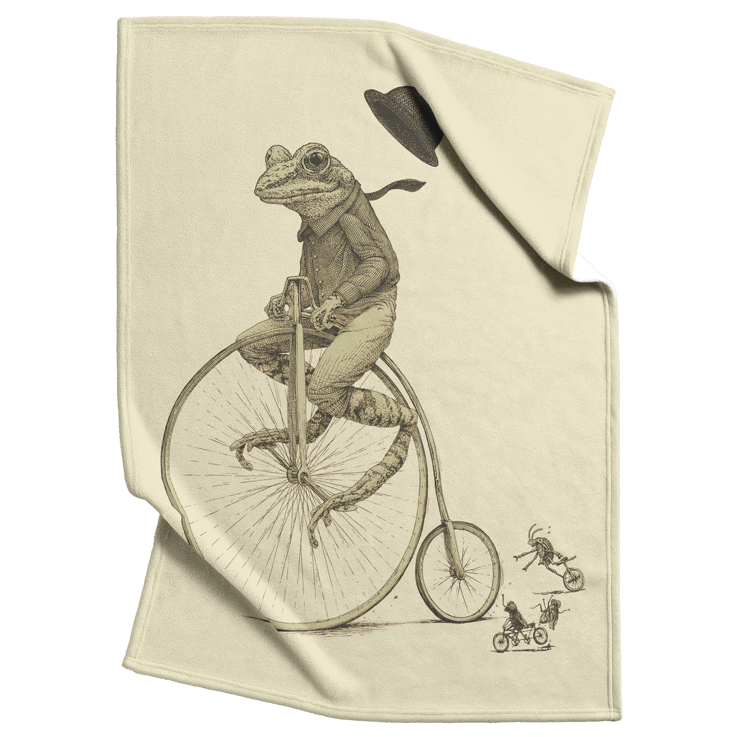 Frog_on_a_Bike_Blanket_V_Blanket_Top_Bottom_Folds_Mockup.png