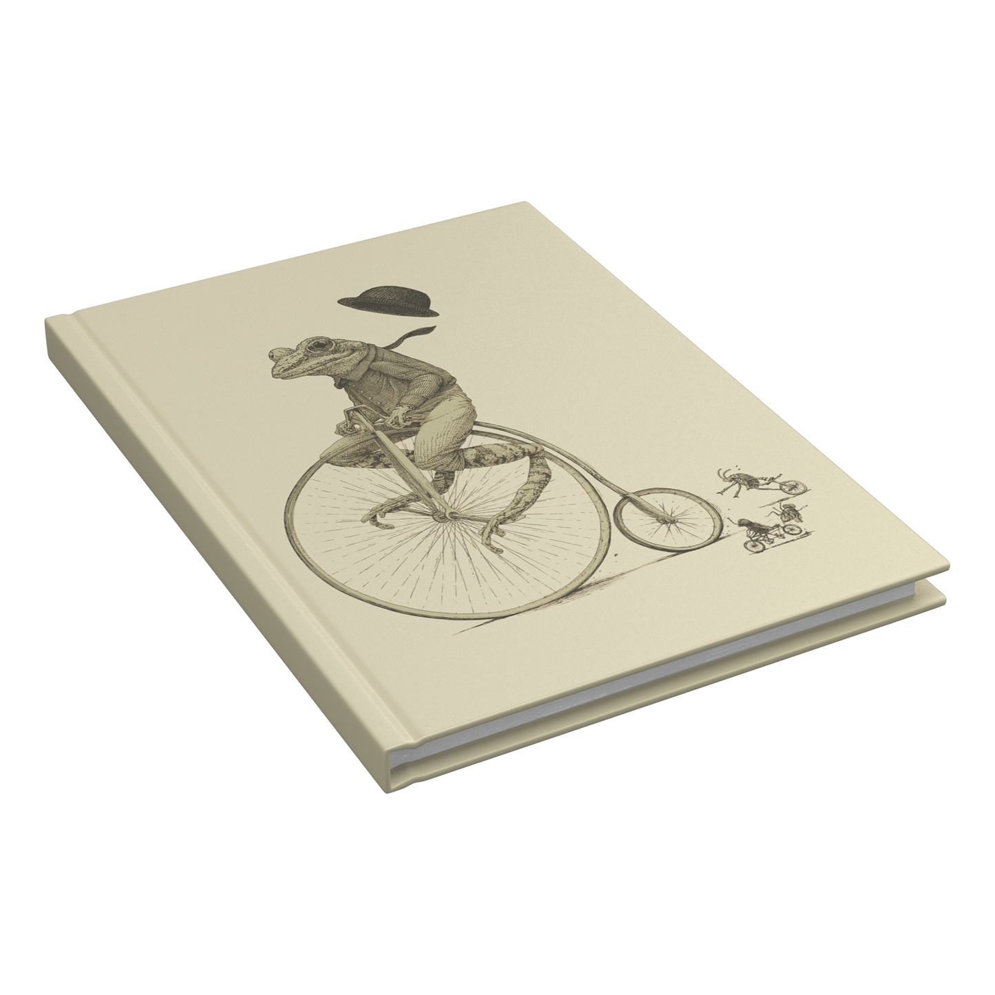 Penny_Farthing_Frog_Hard_Bound_Journal_Closed_Cover_Angle_Mockup.png