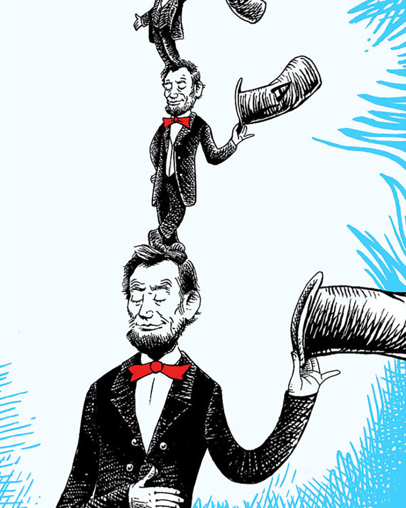 Abe in the Hat 8x10 or 11x14 Print - Dr Suess Parody