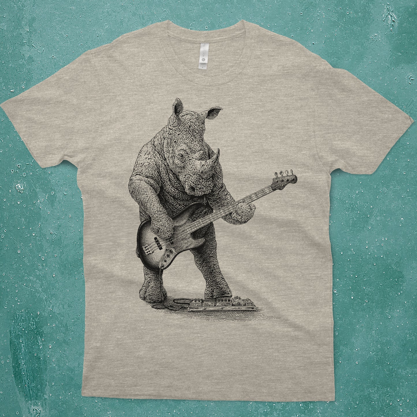 Rhinoceros Playing Bass Guitar Shirt