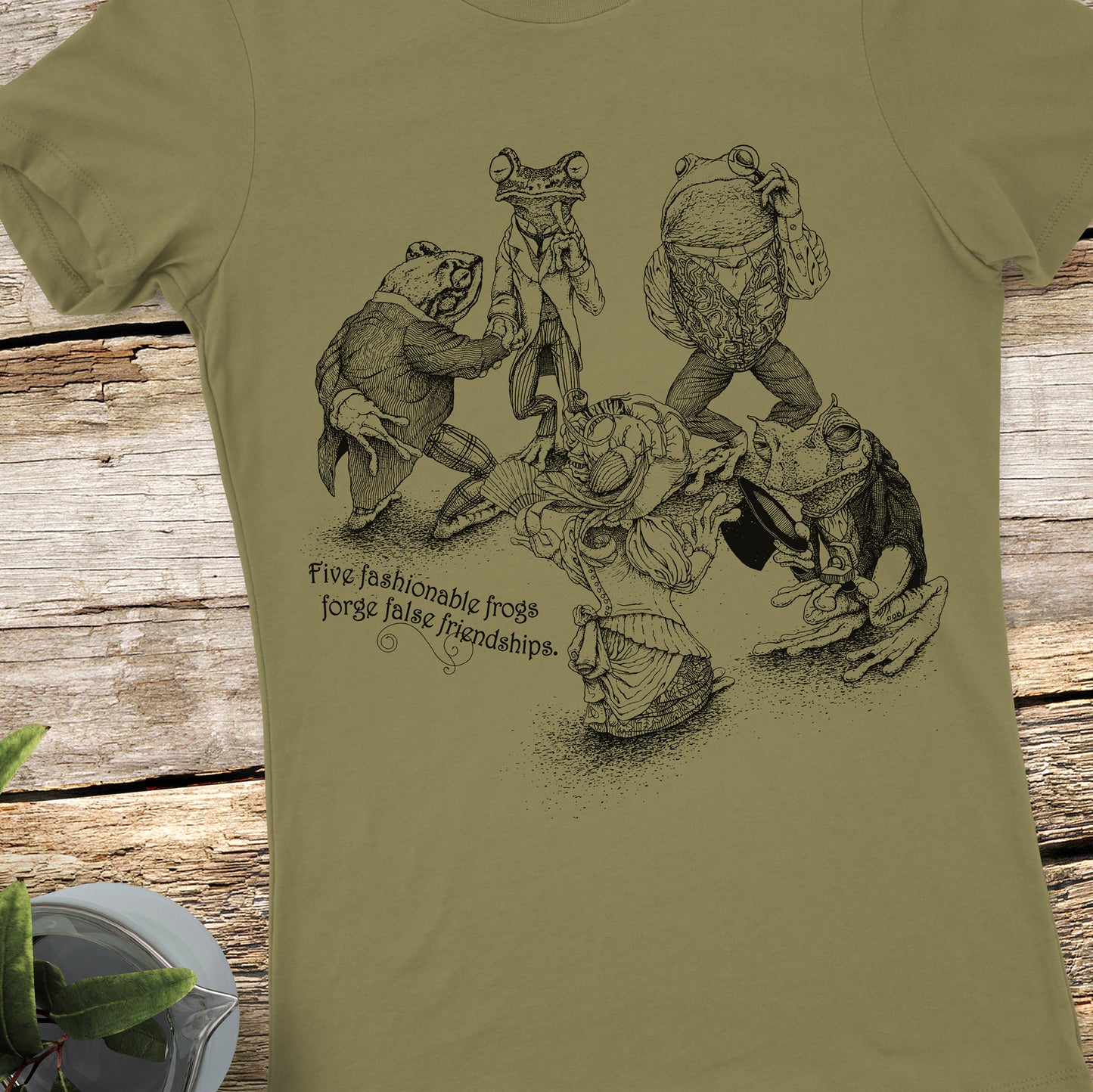 Five Fashionable Frogs Forge False Friendships Shirt