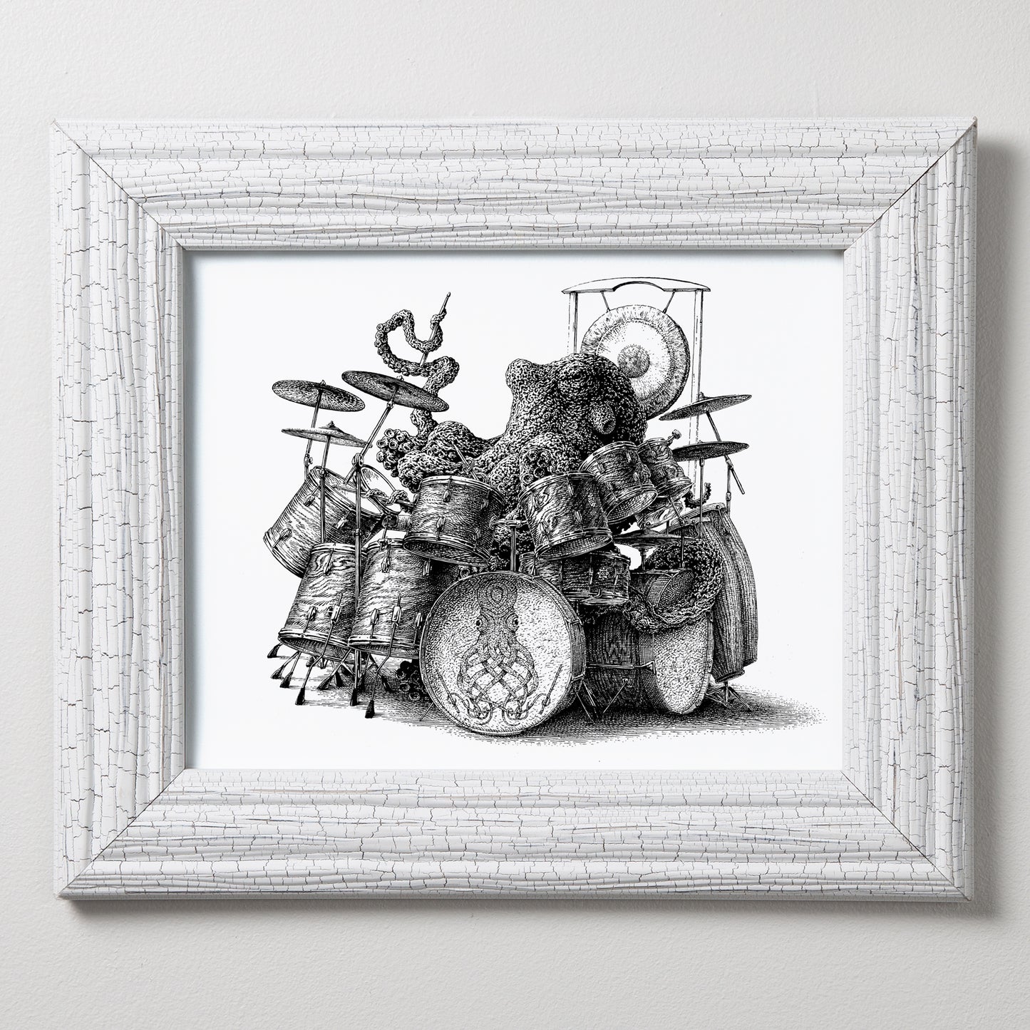 Octodrummer Print and Original Pen and Ink Art