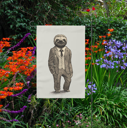 Stylish Sloth Garden Flag