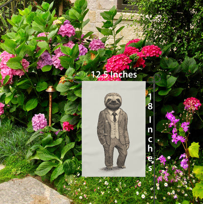 Stylish Sloth Garden Flag