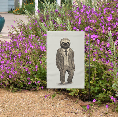 Stylish Sloth Garden Flag