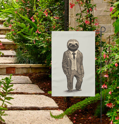 Stylish Sloth Garden Flag