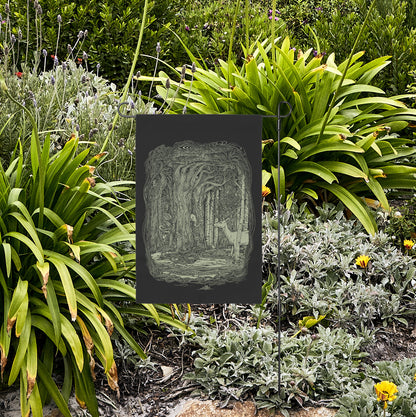 Tangled Forest Black Yard Flag