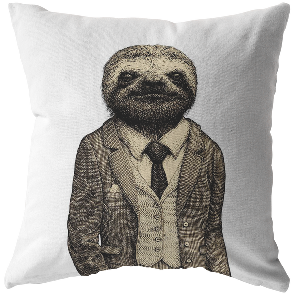Stylish Sloth Throw Pillow