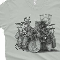 Octopus Playing Drums Shirt - Graphic Tee Octopus Drummer - Octopus T-Shirt