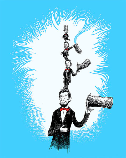 Abe in the Hat 8x10 or 11x14 Print  - Dr Suess Parody