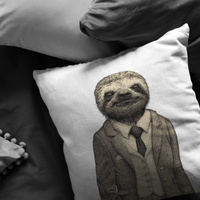 Stylish Sloth Throw Pillow