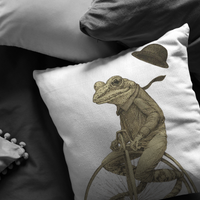 Penny Farthing Frog Pillow