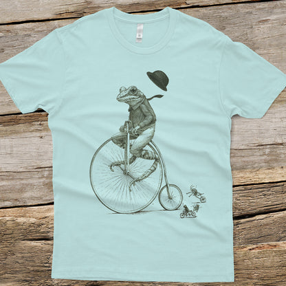 Penny Farthing Frog Shirt - Frog on Bike T-shirt